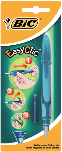 Stylo plume BIC EasyClic Medium blister 1 pièce