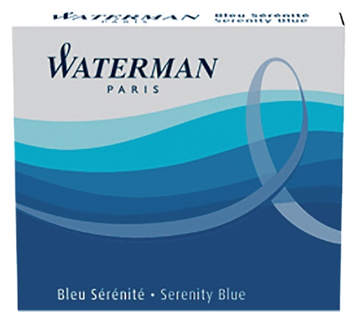 [609753] Inktpatroon Waterman nr 23 lang blauw pak à 8 stuks