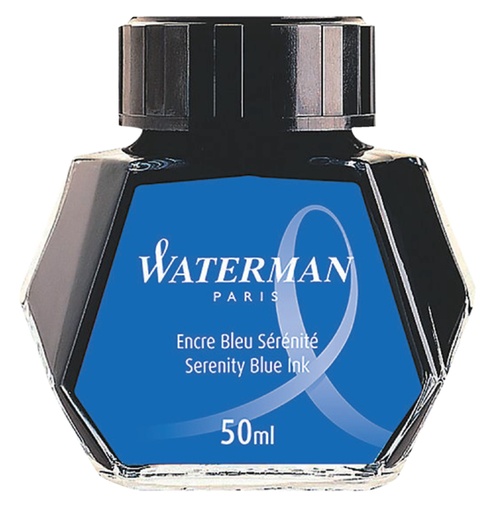 [609053] Encre pour Stylo Plume Waterman 50ml bleu sérénité