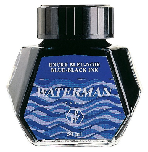 [609055] Encre pour Stylo Plume Waterman 50ml bleu/ noir