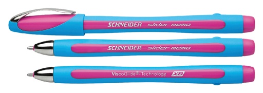 [106390] Balpen Schneider Slider Memo extra breed roze