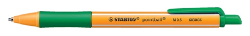 [610414] Stylo bille STABILO Pointball 6030/36 Medium vert