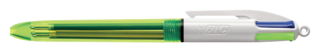 Stylo bille BIC 4 couleurs Medium fluo vert