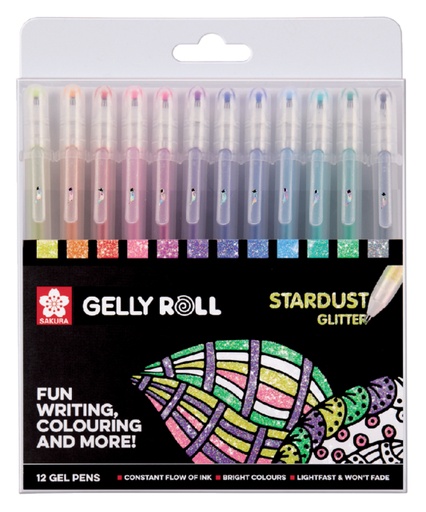 [612658] Stylo gel Sakura Gelly Roll Stardust set 12 couleurs