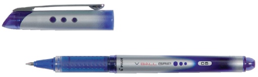 [636143] Roller PILOT V-ball Grip V5 Fin bleu