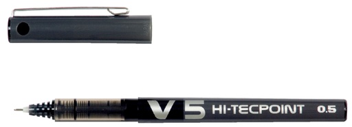 [636231] Rollerpen PILOT Hi-Tecpoint V5 fijn zwart