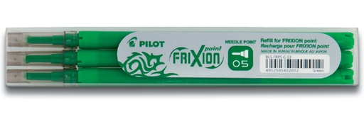 [637724] Rollerpenvulling PILOT friXion fijn groen set à 3 stuks