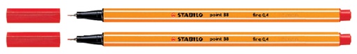 [633132] Fineliner STABILO point 88/40 fijn rood