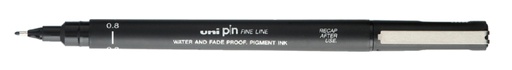 [632610] Fineliner Uni-ball Pin 0,8mm noir