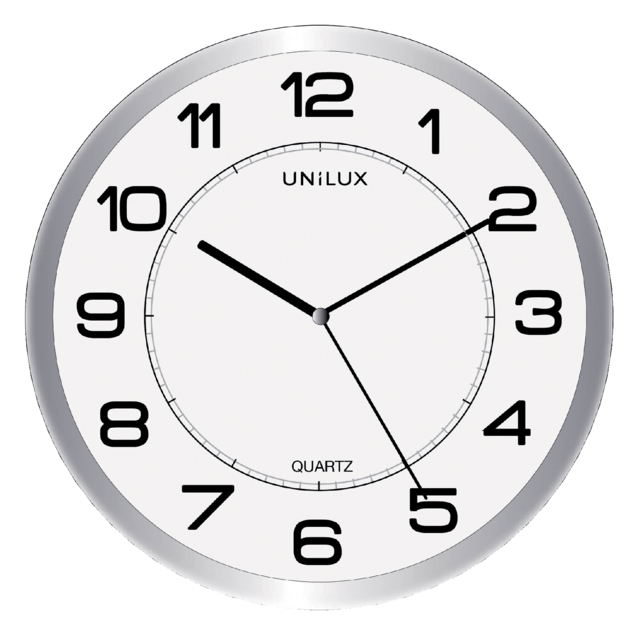 Horloge murale Unilux Magnétique Ø30cm gris clair/blanc