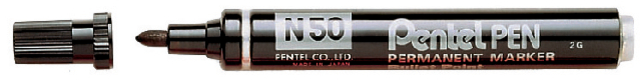Marqueur Pentel N50 ogive 1,5-3mm noir