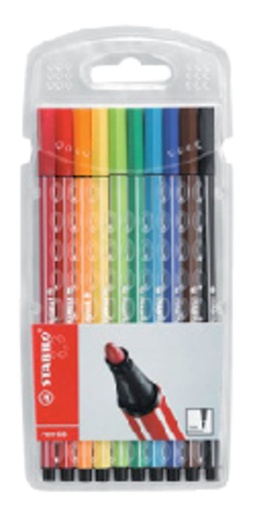 [633177] Viltstift STABILO Pen 68/10 medium assorti etui à 10 stuks