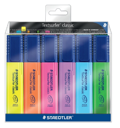 [635236] Surligneur Staedtler 364 Textsurfer assorti 6 pièces