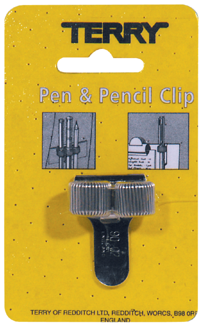 Clip Terry pour 2 stylos/crayons argent