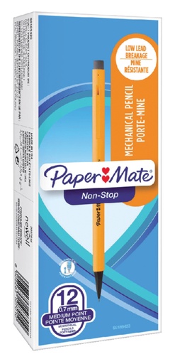 [640207] Vulpotlood Paper Mate non stop 0.7mm HB met clip en gum geel