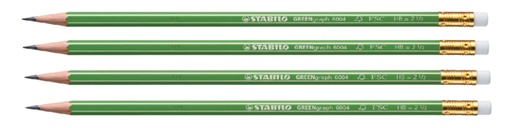 [640210] Potlood STABILO Greengraph 6004 HB met gumtop