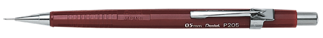 Portemine Pentel P205 HB 0,5mm rouge