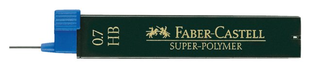 Potloodstift Faber-Castell HB 0.7mm super-polyme koker à 12 stuks