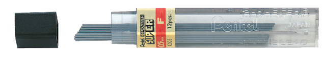 Potloodstift Pentel F 0.5mm zwart koker à 12 stuks
