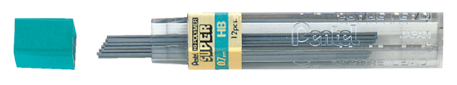 Potloodstift Pentel 0.7mm HB zwart koker à 12 stuks
