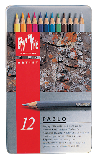 Crayon de couleur Cara d’Ache Pablo 12 pièces assorti