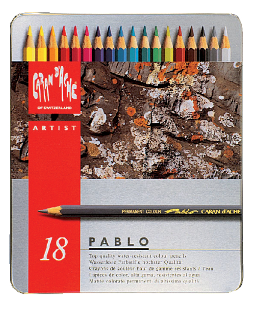 Crayon de couleur Cara d’Ache Pablo 18 pièces assorti