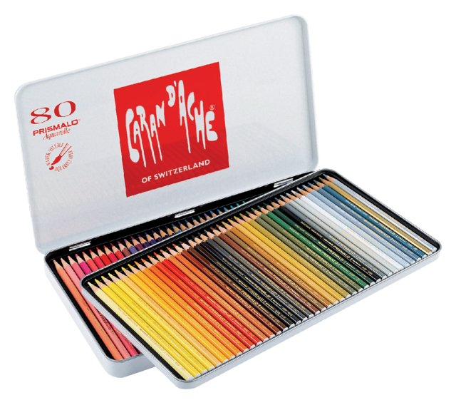 Crayon de couleur Caran d’Ache Prismalo 80 pièces assorti
