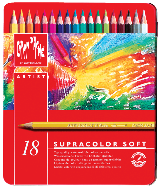 Crayon de couleur Caran d’Ache Supracolor 18pcs assorti