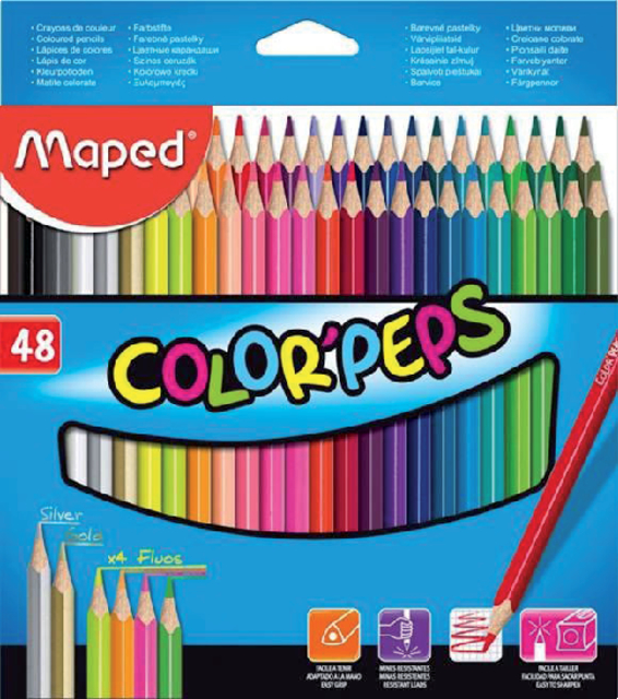 Crayons de couleur Maped Color''Peps set 48 couleurs