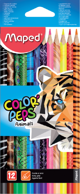 Kleurpotlood Maped Color''Peps Animals set á 12 kleuren