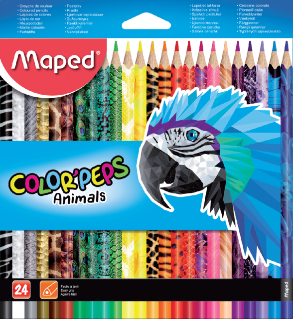 Kleurpotlood Maped Color''Peps Animals set á 24 kleuren