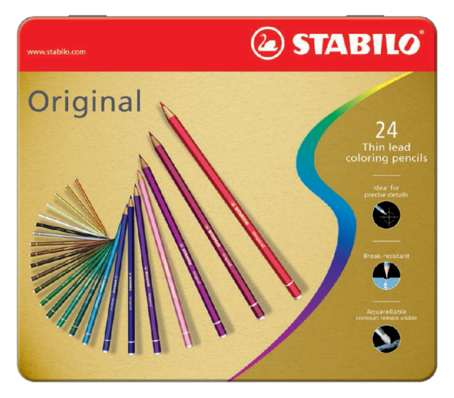Crayon de couleur STABILO 8774 Original Arty assorti boîte 24 pièces