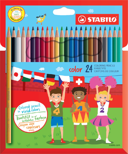 Crayons de couleur STABILO 979 Color assorti étui carton 24 pièces