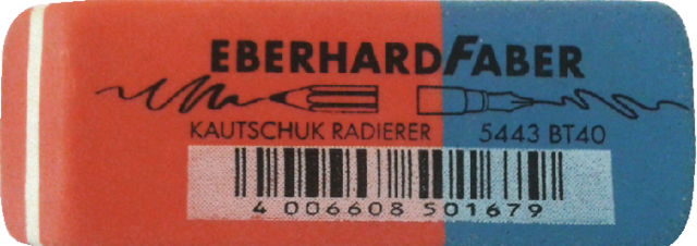Gomme Eberhard Faber EF-585443 crayon/encre rouge/bleu