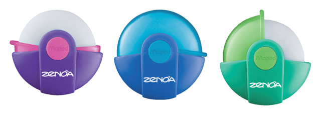 Gomme Maped Zenoa rotative présentoir 20 pièces assorti