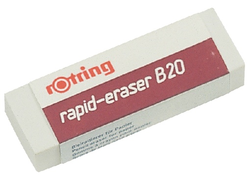 [721120] Gum rOtring Rapid B20 65x23x10mm potlood wit