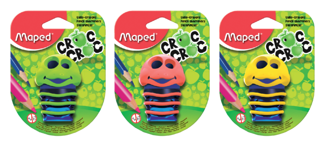 Taille-crayon Maped Croc Croc Bug 2 trous assorti