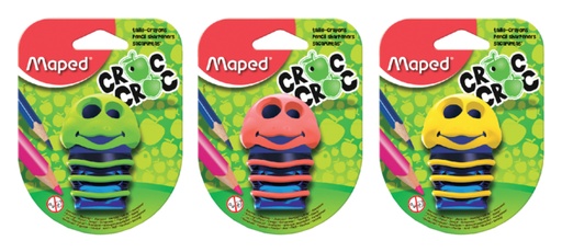 [340213] Puntenslijper Maped Croc Croc Bug 2gaats assorti