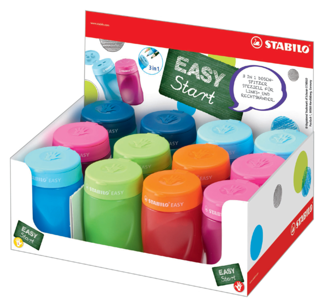 Taille-crayon STABILO Easy 4500/12 assorti display 12pcs