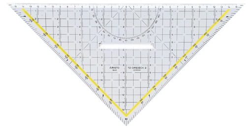 [736307] Equerre géométrique Aristo 1648/2 325mm grip transparent