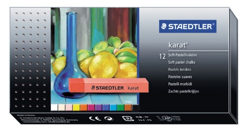 [640674] Pastelkrijt Staedtler karat zacht assorti set à 12 stuks