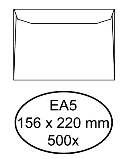 [180441] Envelop Quantore bank EA5 156x220mm wit 500 stuks