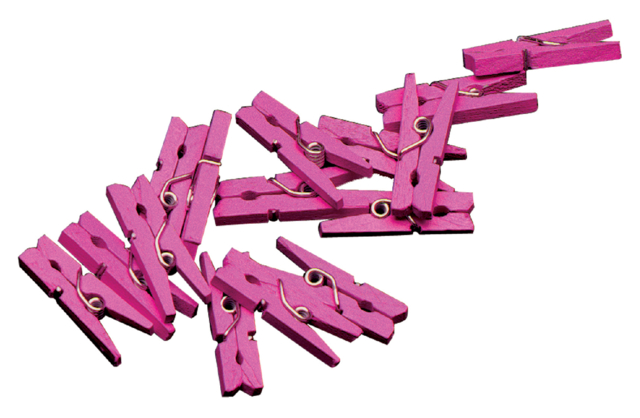 Epingle à linge Haza Mini sachet de 20 pièces rose