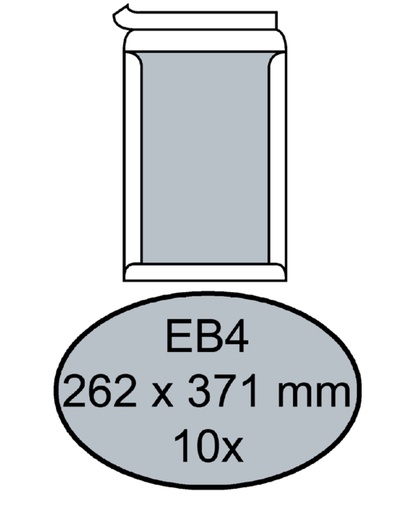 [181065] Envelop Quantore bordrug EB4 262x371mm zelfklevend wit 10 stuks