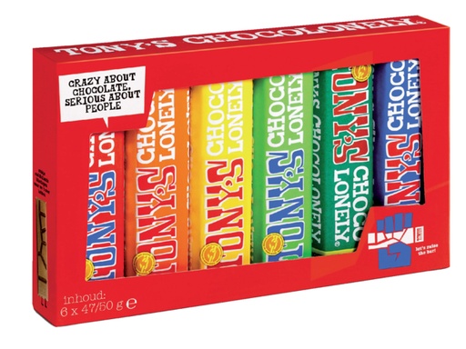 [891873] Chocolade Tony's Chocolonely Proeverijtje  6 repen à 47/50gr