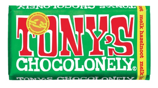 [891876] Chocolade Tony's Chocolonely melk hazelnoot reep 180gr