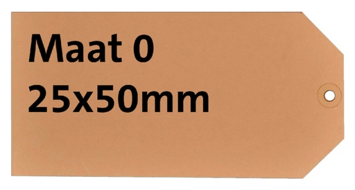 [811900] Label HF2 nr0 200gr 25x50mm chamois 1000 stuks