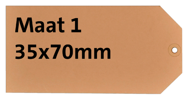 Étiquettes carton n°1 200g 35x70mm chamois 1000pcs