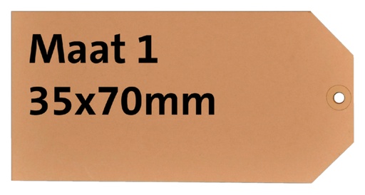 [811901] Label karton nr1 200gr 35x70mm chamois 1000 stuks