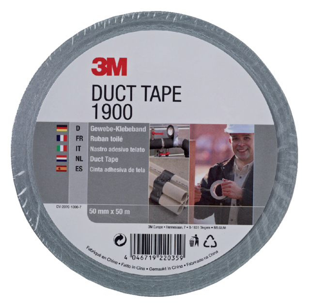 Ruban adhésif 3M 1900 Duct Tape 50mx50mm argent